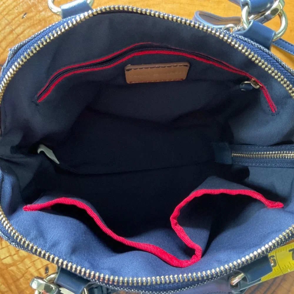 Tommy Hilfiger Fabric Handbag Navy Blue & White